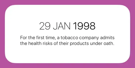 A white widget showing a historical event for today