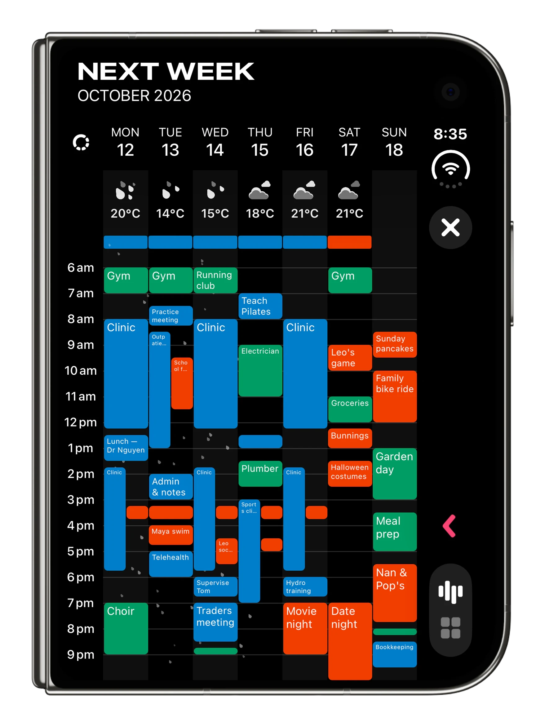 Timepage on iPhone Duo: next week on the cover display