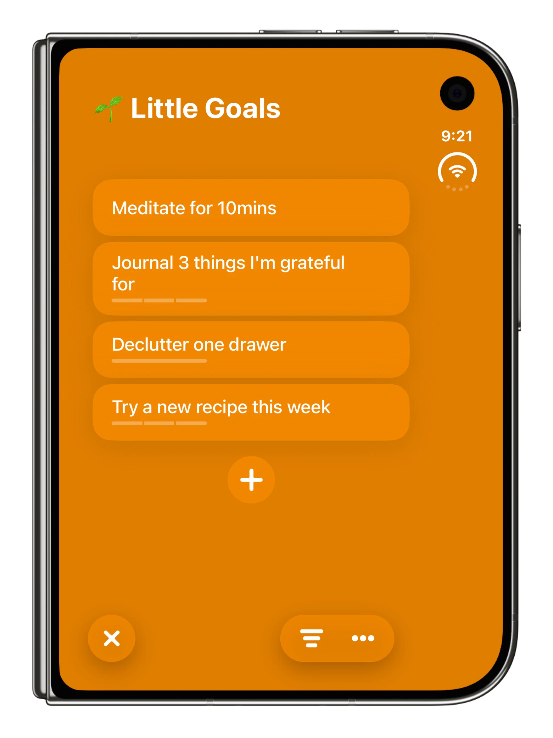 Actions on iPhone Duo: a list on the cover display